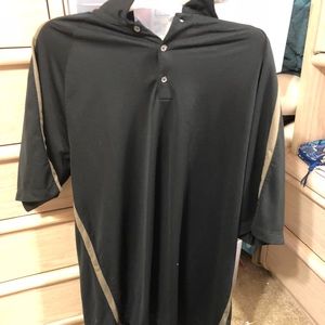Mens black golf shirt
